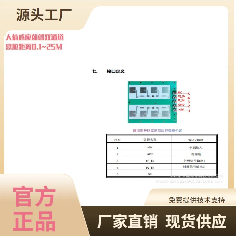 24G户外雷达模块